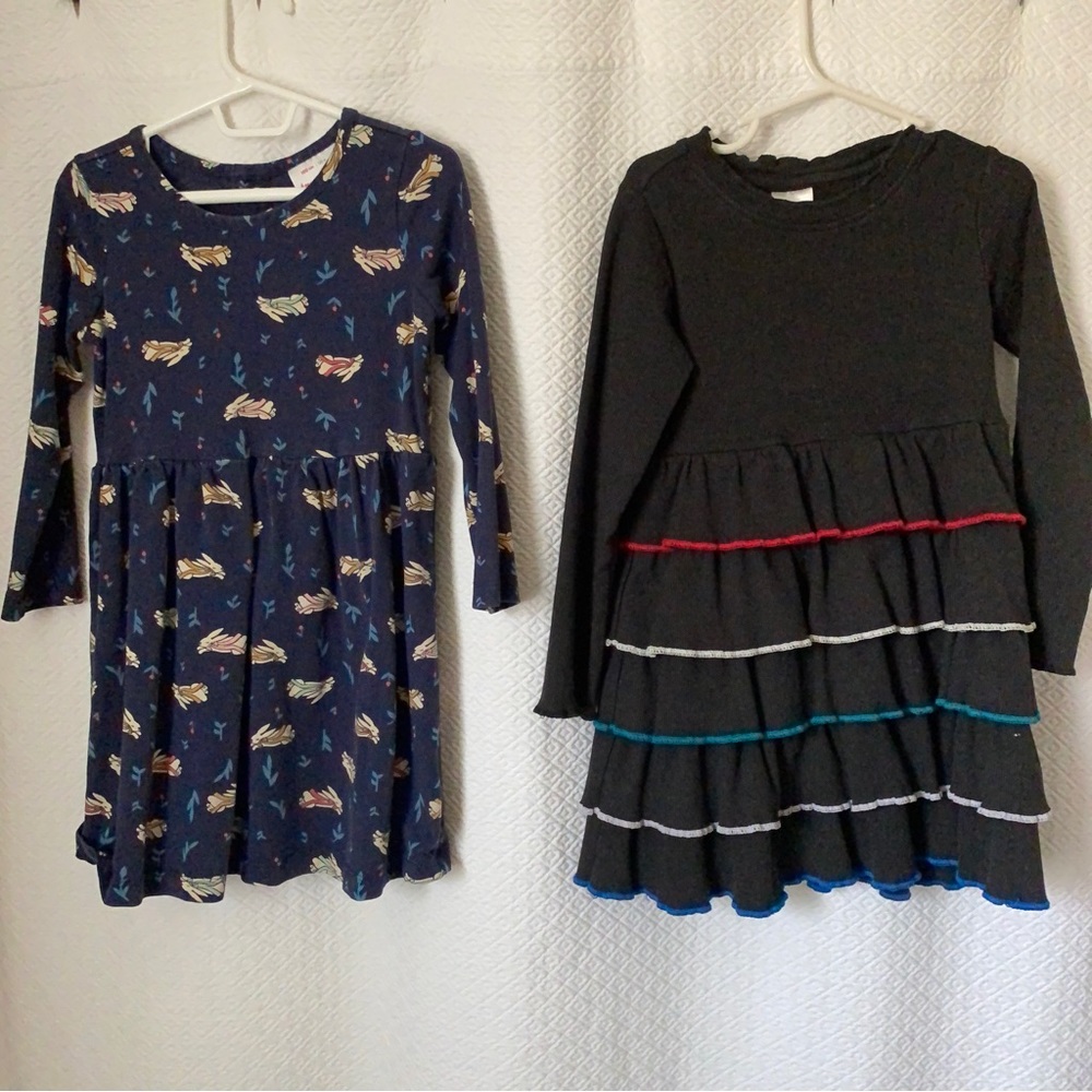Bundle of 2 Hanna Andersson long sleeve dresses size 4 (size 100)